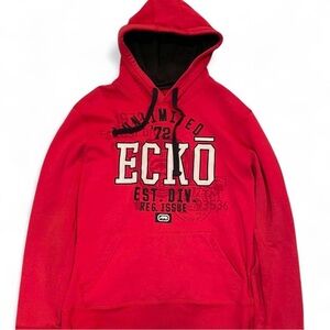 Ecko Unltd. Red Graphic Hoodie Men's Size Medium Urban Streetwear